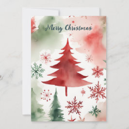 Waterverf minimalistische kleurrijke zakelijke ker feestdagenkaart