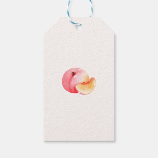 Waterverf minimalistische perzik dank u Baby showe Cadeaulabel (Achterkant)