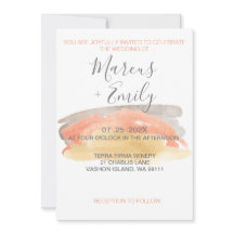  Waterverf minimalistische uitnodiging tot bruilof