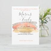  Waterverf minimalistische uitnodiging tot bruilof (Staand voorkant)