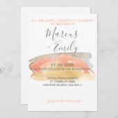  Waterverf minimalistische uitnodiging tot bruilof (Voorkant / Achterkant)