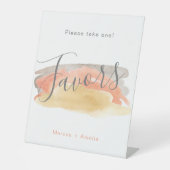  Waterverf minimalistische weddenschappen Reclamebord Met Voetstuk (Voorkant)