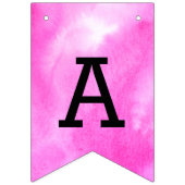 Waterverf Mint Aqua en Roze Birthday Vlaggetjes (Tweede vlag)