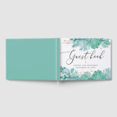 Waterverf mint floral succulents winterbruiloft gastenboek (Volledig)