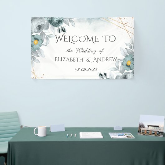 Waterverf Mint Green Rozen Spandoek (Beurs)