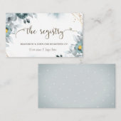 Waterverf Mint Green Rozen Wedding Registry Informatiekaartje (Voorkant / Achterkant)