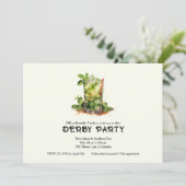 Waterverf Mint Julep Derby Kaart (Staand voorkant)