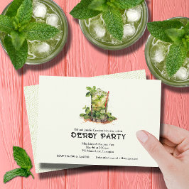 Waterverf Mint Julep Derby Kaart