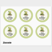 Waterverf Mint Julep Derby Ronde Sticker (Vel)