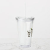 Waterverf Mint Julep Illustratie Acryl Drinkbeker (Rechts)