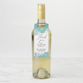 Waterverf mint suculents bruiloft bedankt flessenhanger (Op fles)