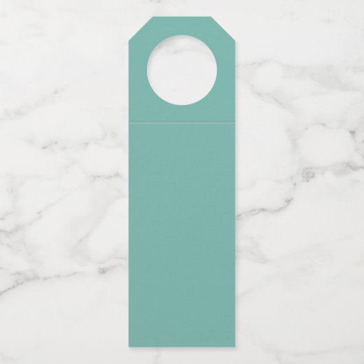 Waterverf mint suculents bruiloft bedankt flessenhanger (Achterkant)