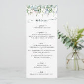 waterverf mintgroene eucalyptus menu kaart (Staand voorkant)