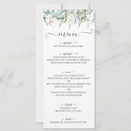 waterverf mintgroene eucalyptus menu kaart