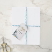 Waterverf Mintgroene Rozen Cadeaulabel (Met Touw)