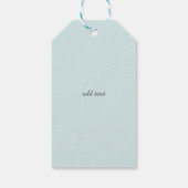 Waterverf Mintgroene Rozen Cadeaulabel (Achterkant)