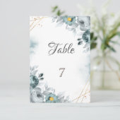 Waterverf Mintgroene Rozen Kaart (Staand voorkant)