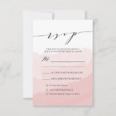 Waterverf mist | Bruiloft RSVP Kaart (Voorkant)