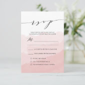 Waterverf mist | Bruiloft RSVP Kaart (Staand voorkant)