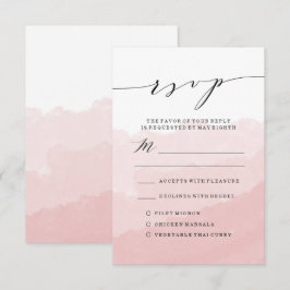 Waterverf mist | Bruiloft RSVP Kaart