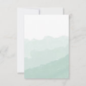 Waterverf mist | Bruiloft RSVP Kaart (Achterkant)