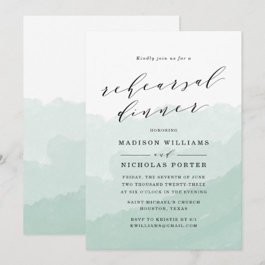 Waterverf Mist | Pleitzitting Kaart (Voorkant / Achterkant)