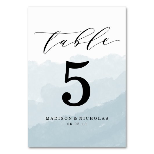 Waterverf Mist | Speciaal tabelnummer Kaart (Achterkant)
