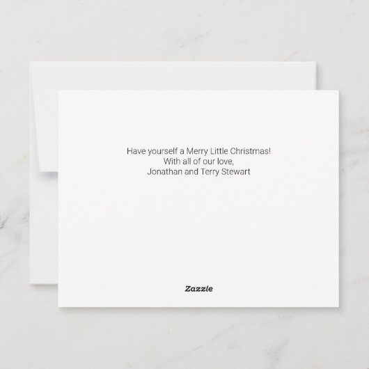 Waterverf Mistletoe - aangepaste kerstkaart (Achterkant)