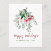 Waterverf Mistletoe Aankondigingskaart (Voorkant)