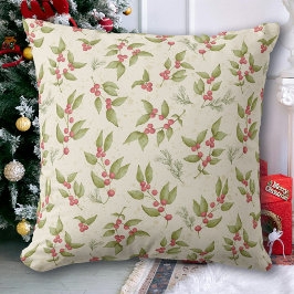 Waterverf Mistletoe Berries Kerst Kussen