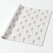 Waterverf Mistletoe Boog Kerst Inpakpapier (Uitgerold)