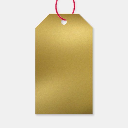 Waterverf Mistletoe & Gold | Aangepaste feestdag Cadeaulabel (Achterkant)