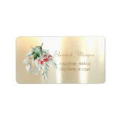 Waterverf Mistletoe Gold Etiket (Voorkant)