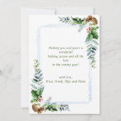 Waterverf Mistletoe Holly Berry Kerstmis FOTO Feestdagenkaart (Achterkant)