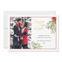 Waterverf Mistletoe | Kerst Fotokaart