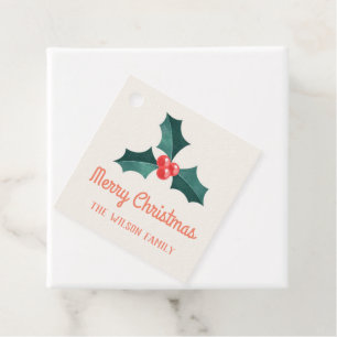 Waterverf mistletoe kerststicker bedankjes labels