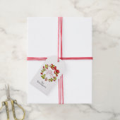 Waterverf Mistletoe Krans met Lint Cadeaulabel (Met Touw)