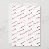 Waterverf Mistletoe Red Band met kerstfoto Feestdagenkaart (Achterkant)