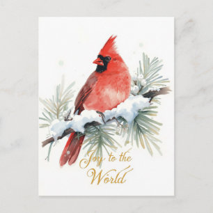 Waterverf Mistletoe Rode Strik Merry Christmas Feestdagenkaart