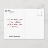 Waterverf Mistletoe Rood Lijst Foto Feestdagenkaart (Achterkant)