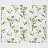Waterverf Mistletoe Winter Plant Naadloos Patroon Cadeaupapier (Vlak)