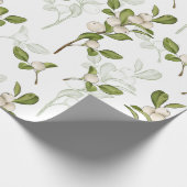 Waterverf Mistletoe Winter Plant Naadloos Patroon Cadeaupapier (Hoek)