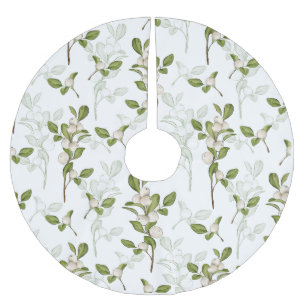 Waterverf Mistletoe Winter Plant Naadloos Patroon Kerstboom Rok