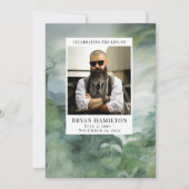 Waterverf Misty Forest begrafenisprogramma Kaart (Voorkant)