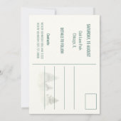 Waterverf Misty Forest Modern Rustic Save The Date (Achterkant)
