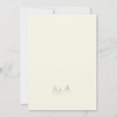 Waterverf Misty Forest Retro Rustieke Bruiloft Kaart (Achterkant)