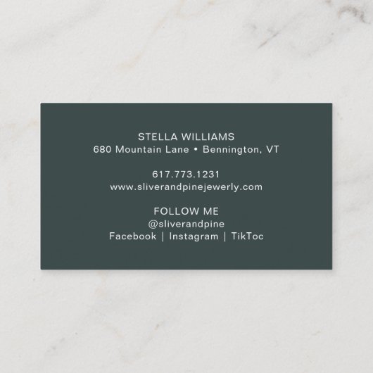 Waterverf Misty Mountain Visitekaartje (Achterkant)