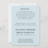 Waterverf Misty Mountains begrafenisprogramma Kaart (Achterkant)