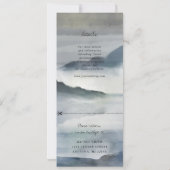 waterverf Misty Mountains huwelijksuitnodiging W R Kaart (Achterkant)