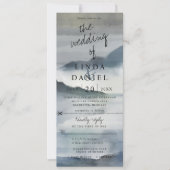 waterverf Misty Mountains huwelijksuitnodiging W R Kaart (Voorkant)